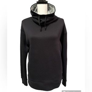 UNDER ARMOR Women’s Black Quilted Cowl Neck Pullover Sweatshirt SIZE SMALL